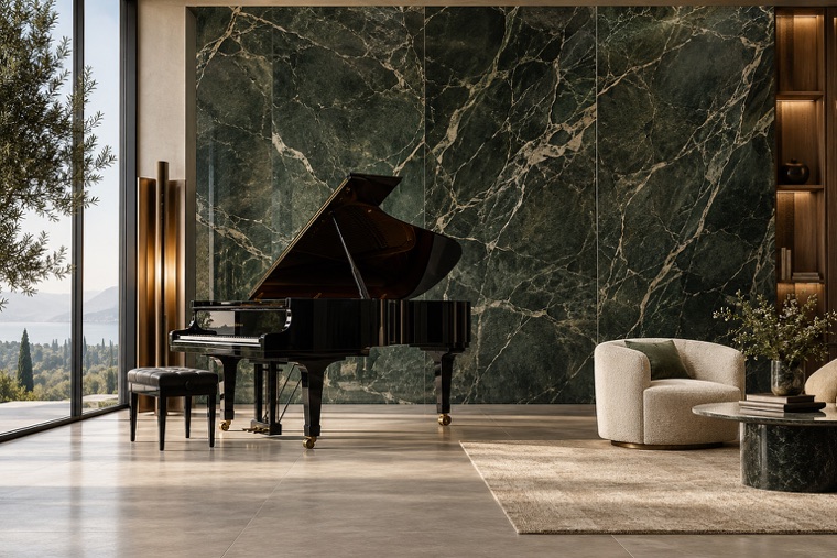 Porcelain slab interior