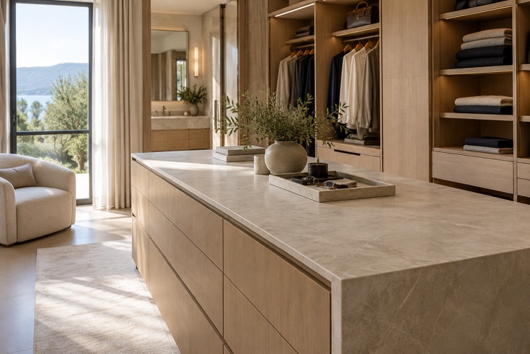 Porcelain slab interior