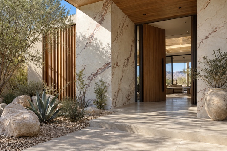 Porcelain slab interior