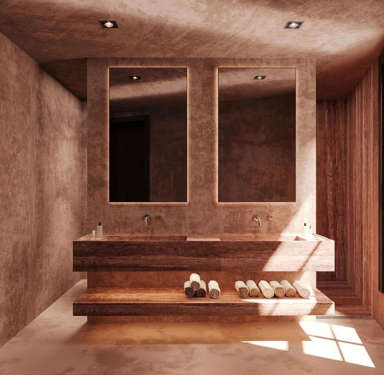 Stone bathroom vanity