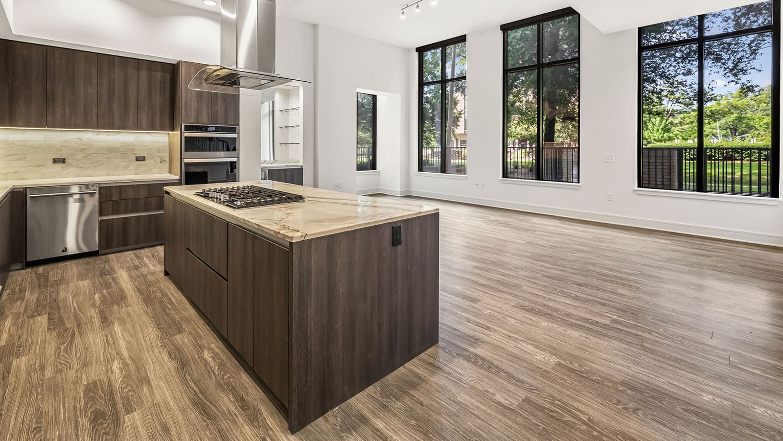 Engineered oak flooring in a finished room
